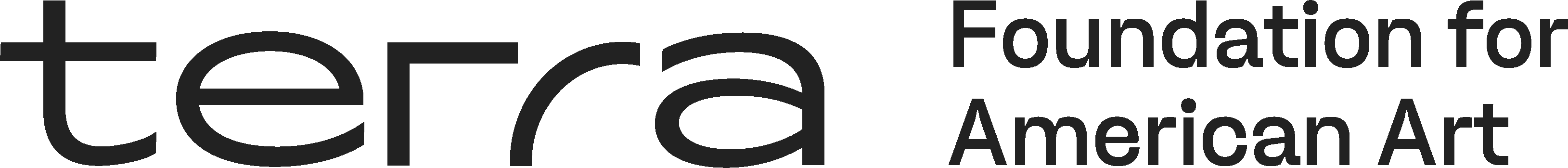 Terra Foundation for American Art logo in black, with "terra" in lowercase letters beside "Foundation for American Art" stacked on two lines.