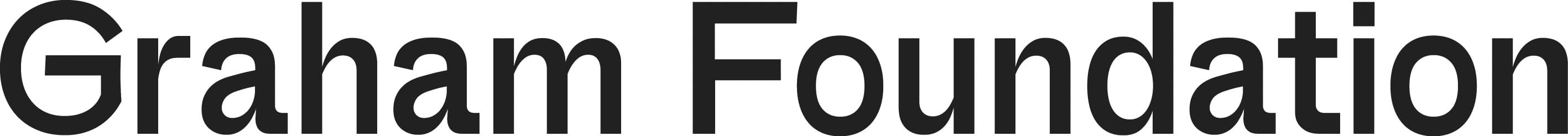 A black logo that reads the Graham Foundation.